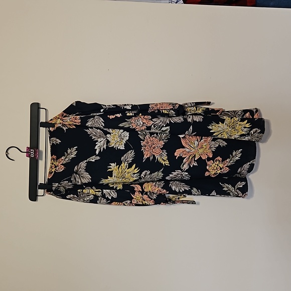 mts Dresses & Skirts - MTS Navy Floral off the shoulder long sleeve Dress.